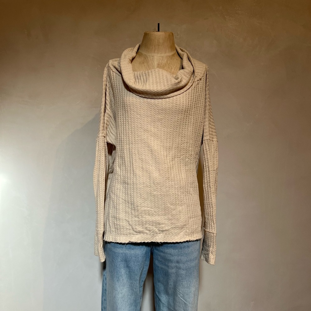 Free People Juicy Cream Cowl Neck Sweater